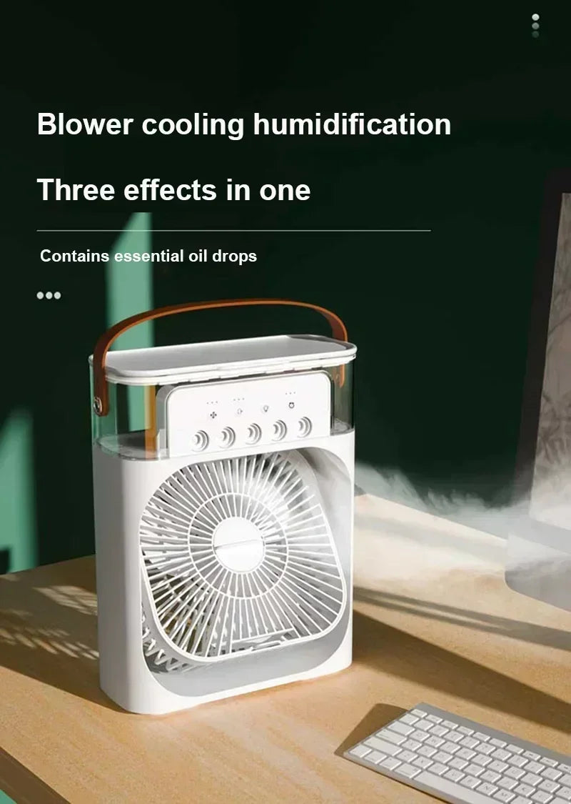 Household air humidifier, portable fan, air conditioner,