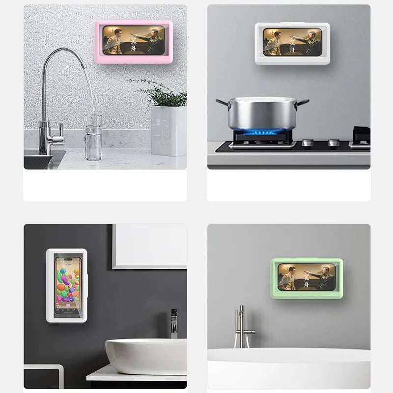 Bathroom Waterproof Phone Holder Home Wall Phone Case