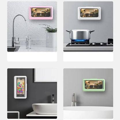 Bathroom Waterproof Phone Holder Home Wall Phone Case