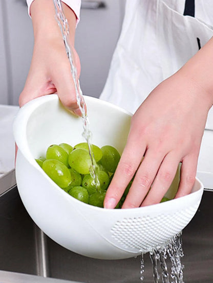 Colander Rice Bowl Drain Basket Fruit Bowl Washing Drain