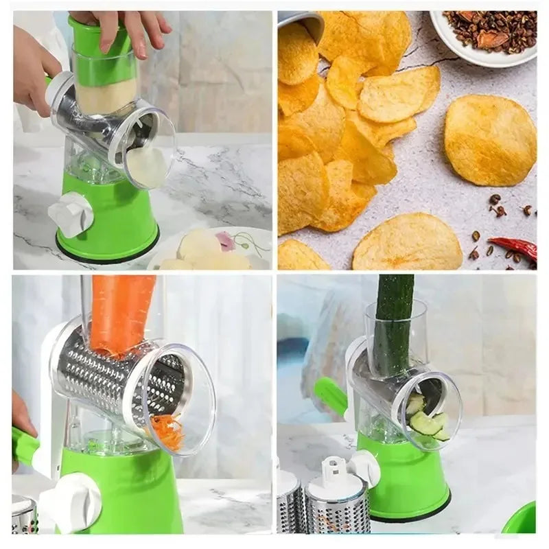 Multifunctional Roller Vegetable Cutter Hand Crank  Kitchen