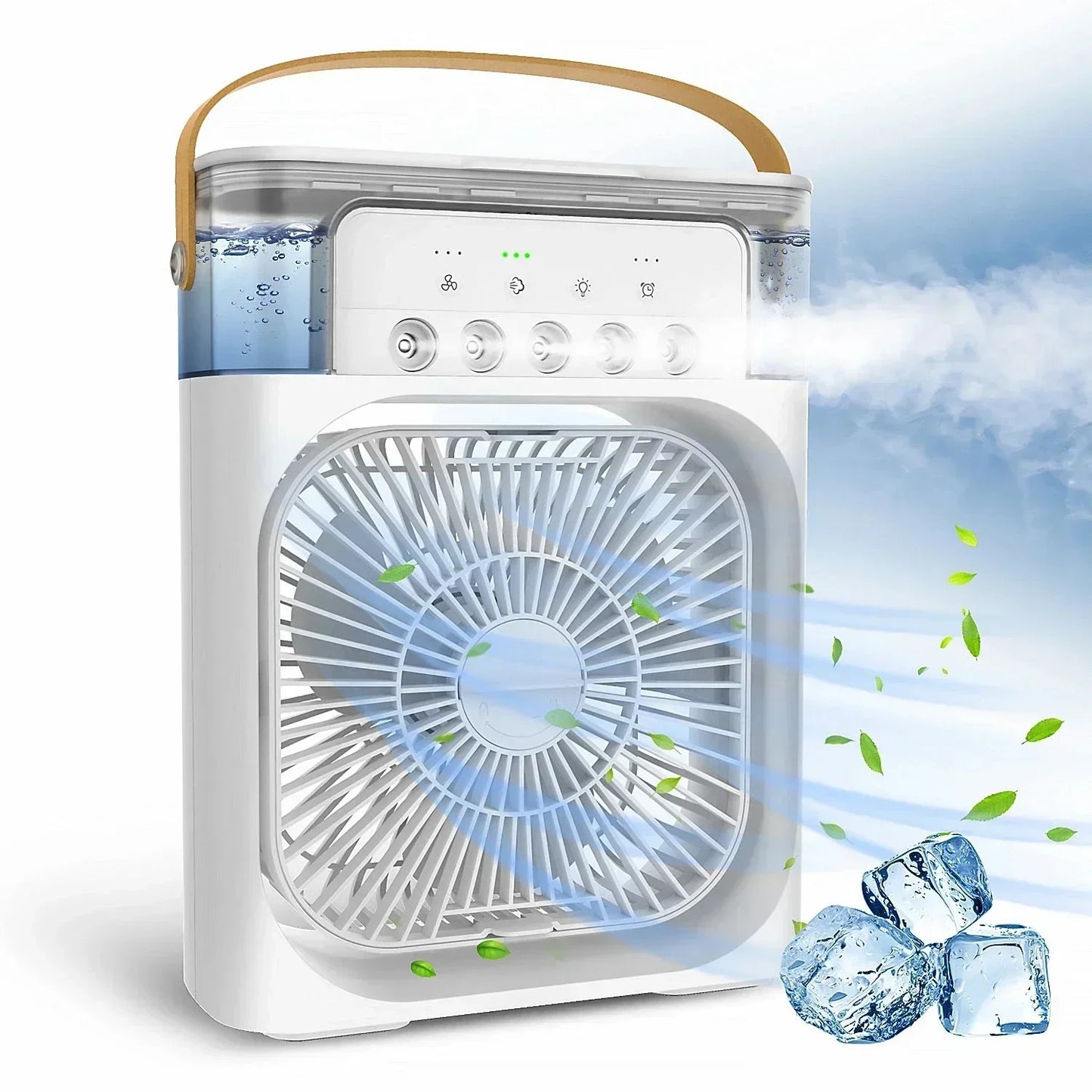 Household air humidifier, portable fan, air conditioner,
