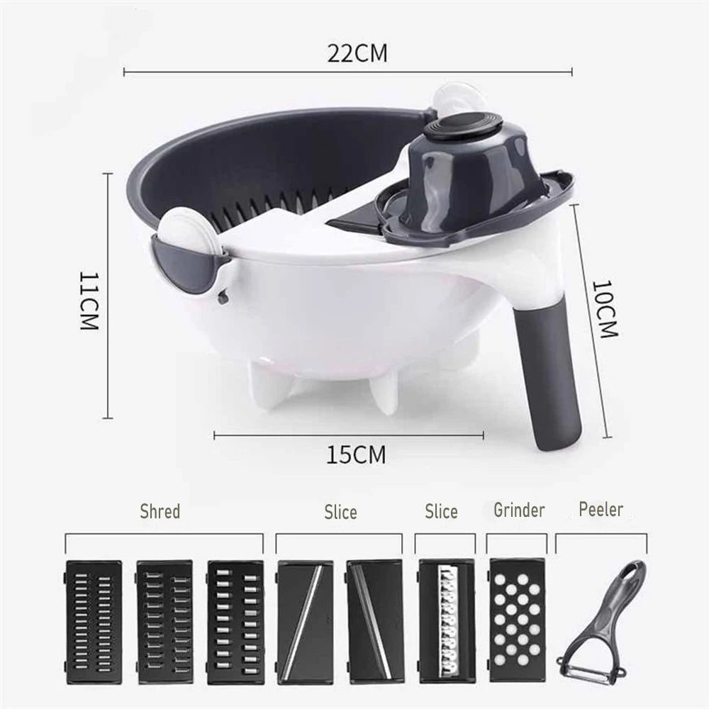 9 in 1 Vegetable Cutter Multi-Functional Potatoes Manually
